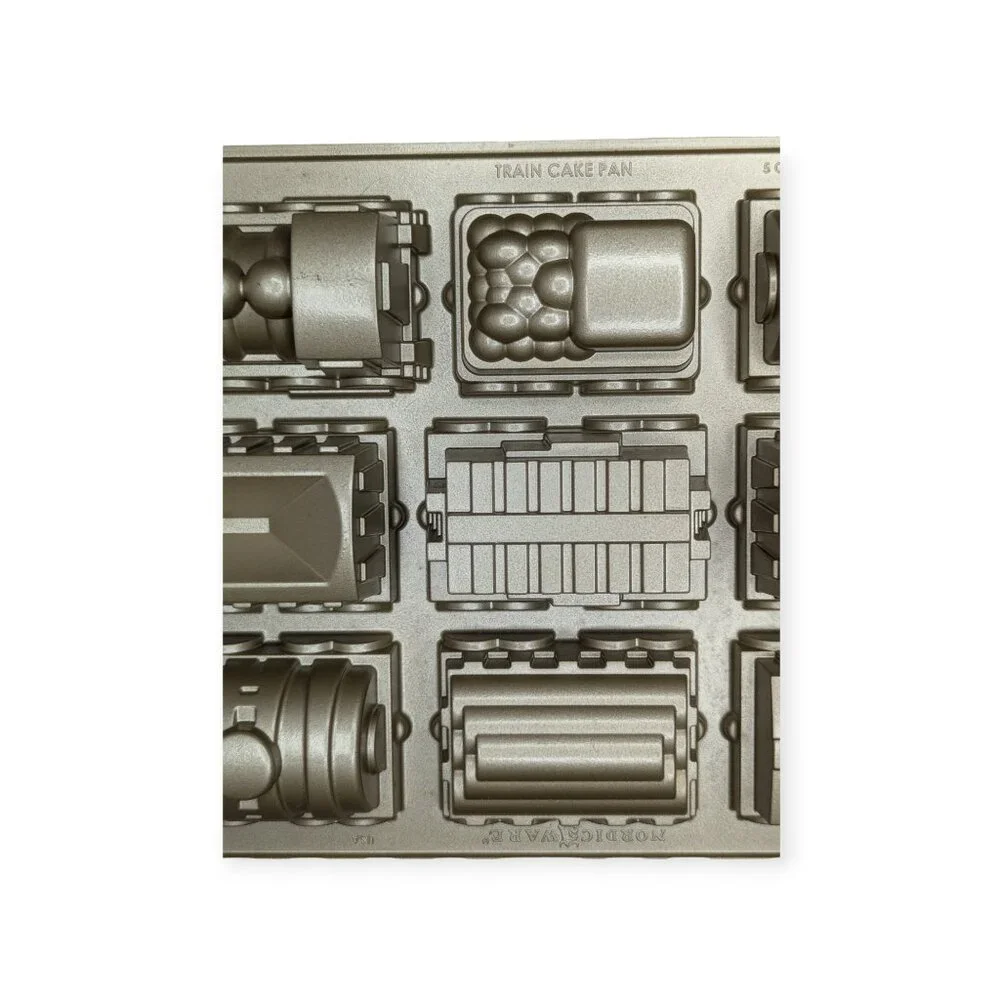 Nordic Ware 3D Railroad Train Cake or Cupcake Pan 5 Cups